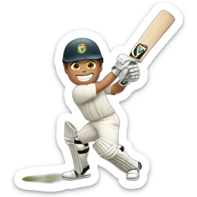 Ronaldo playing cricket sticker
