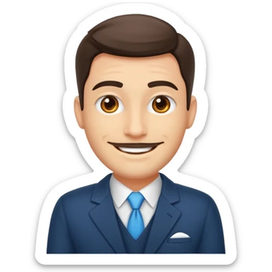 Je veux un réceptionniste d"hotel élégant masculin sticker