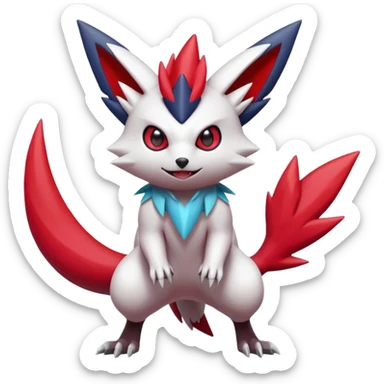 Victini-Zoroark-Zangoose-Fakémon-hybrid-creature (full body)  sticker
