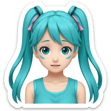 Hatsune Miku  embarrassed twintail sticker