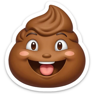 meditating laughing poop emoji sticker