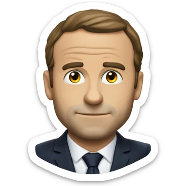 Macron qui embrasse Castex sticker