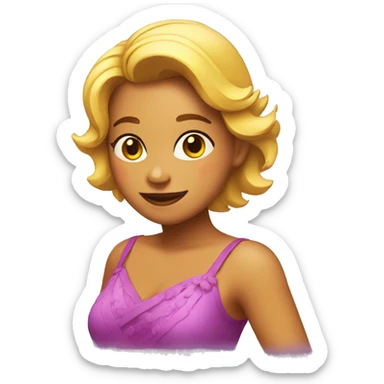 chica festejando sticker