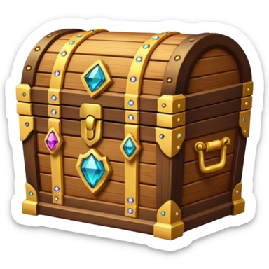 treasure chest with gems in it sticker