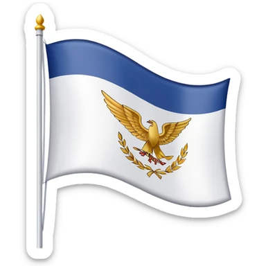 a white waving flag with the word 'Victory' on it. sticker