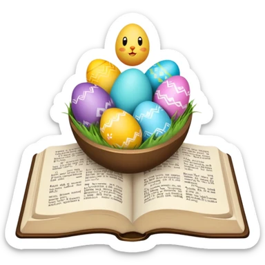 Easter themed singular Bible sticker