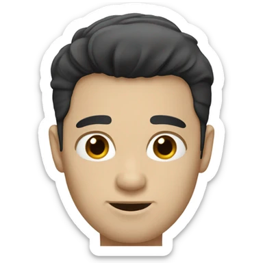 ￼￼An ugly white guy with black hair  sticker