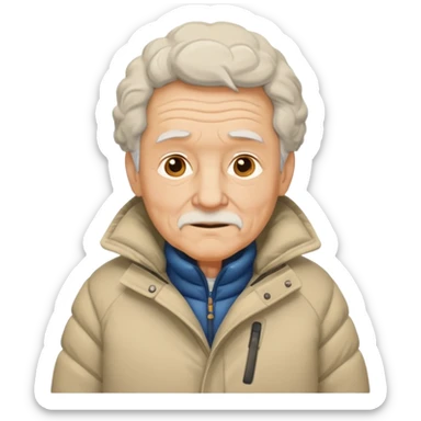 old man in puffy winter coat











 sticker