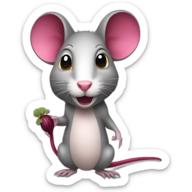 rat-fire-beetroot sticker