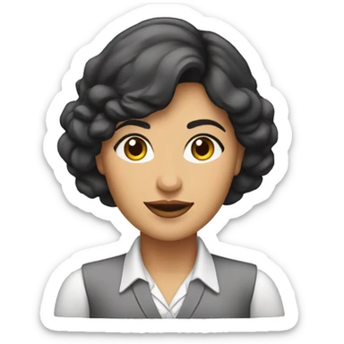 Mujer morena empresaria sticker