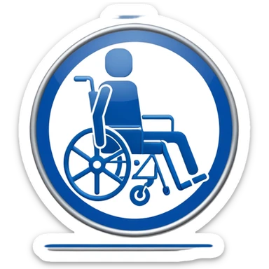 disabled access sign with interdiction mark sticker