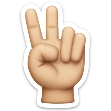 Serbian three fingers sticker