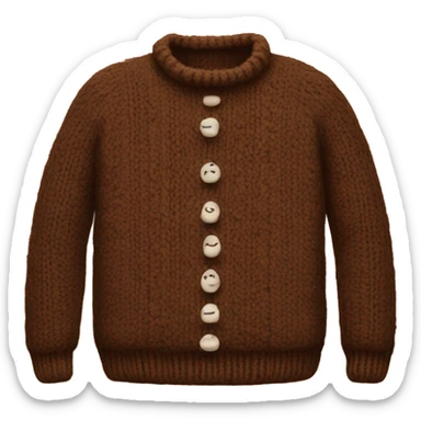 Cozy knited brown fall sweater  sticker