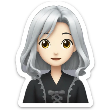 Nana Ōsaki in Anime with a gothic style, black hair sticker