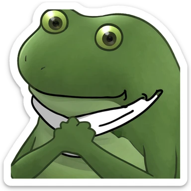 Arms crossed holding neck sticker