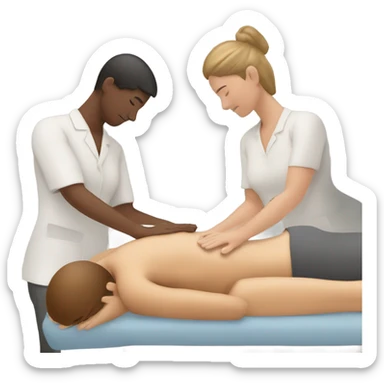 Massaging back sticker