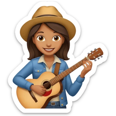 woman Street Musician sticker