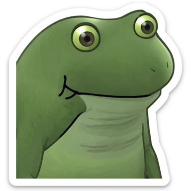 Frog at gym sticker