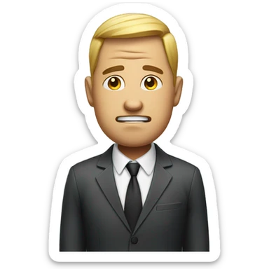 stressed business man sticker