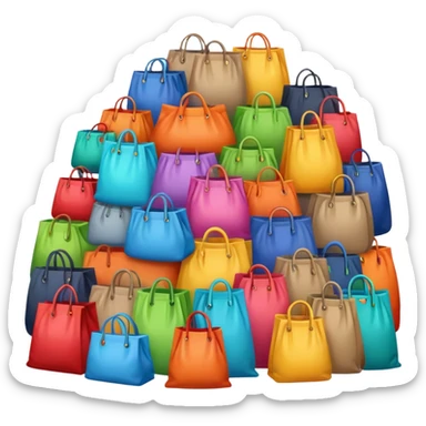 Lots of bags of clothes sticker