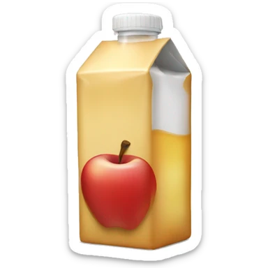 Apple juice box sticker