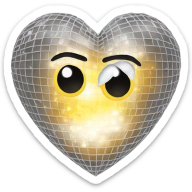 Discoball Heart sticker
