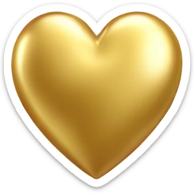 shining gold heart sticker