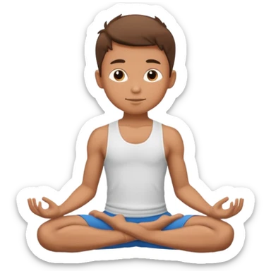 boy yoga poses sticker