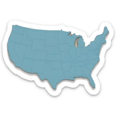 Usa map sticker