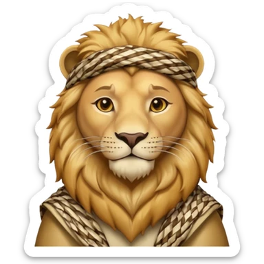 León con keffiyeh sticker