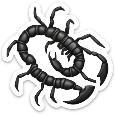 Black Scorpio symbol  sticker