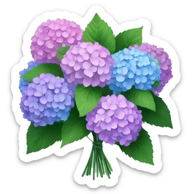 bouquet of hydrangeas sticker