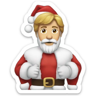 chuck norris is santa clause sticker