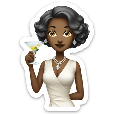 rich white women sipping martinis  sticker