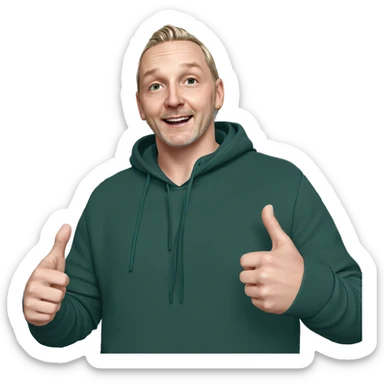 smiling boy with jewelry sticker