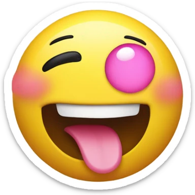 Shaking head sticking tongue out emoji  sticker