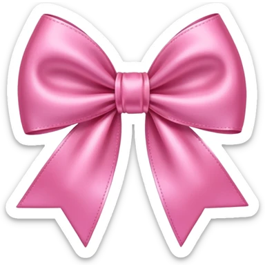 Pretty pink bow emoji sticker