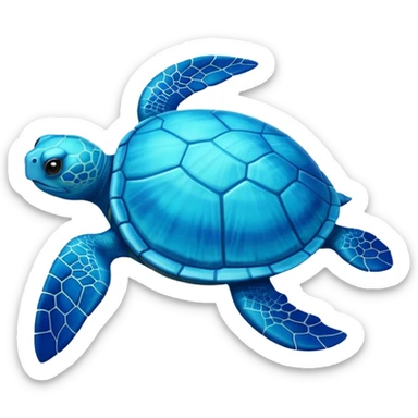 a blue turtle sticker