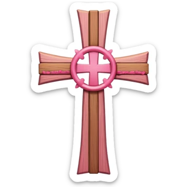 Pink cross sticker