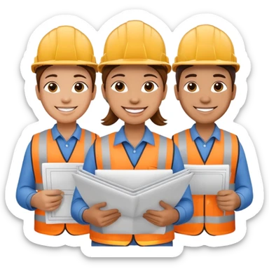 construction workers sticker