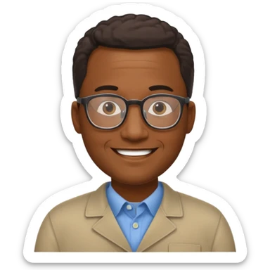 Middle-aged black office man I.T. Supervisor sticker
