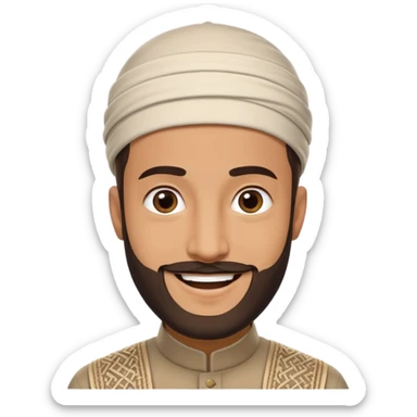 happy muslim man sticker