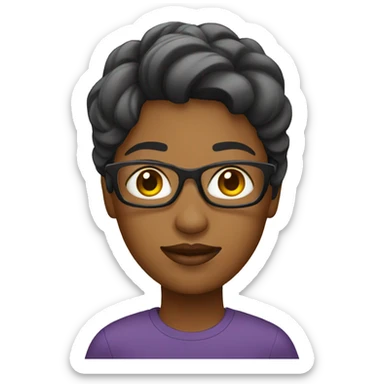 female graphic designer sticker