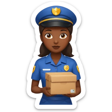 Food Delivery Courier woman sticker