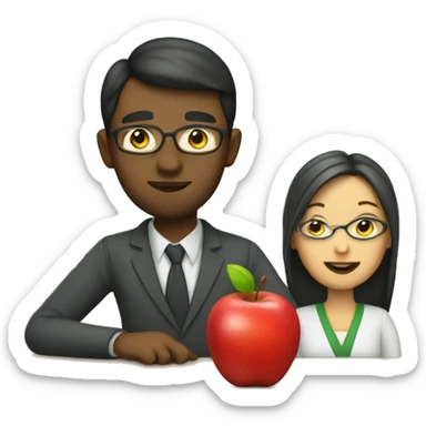 Teacher and one Apple sticker