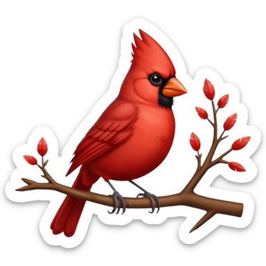 Red cardinal for text sticker