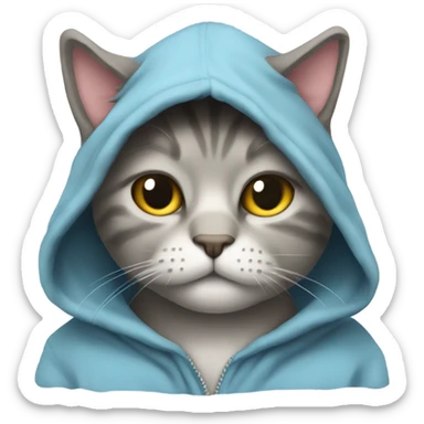 Cat in hoodie  sticker
