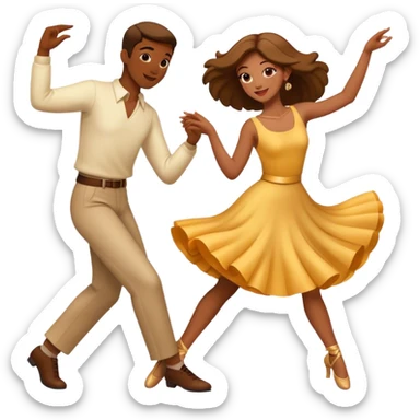 two people dancing sticker