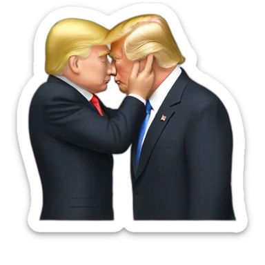 putin kissing trump sticker