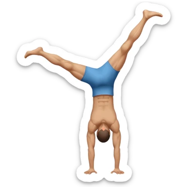 a man doimg a handstand sticker